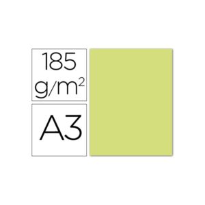 Cartulina Canson A3 Verde Manzana 185 g.