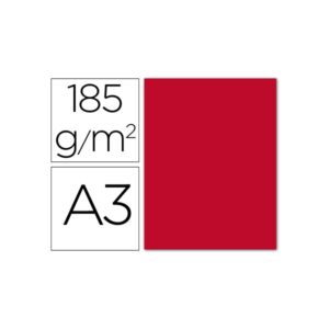 Cartulina Canson A3 Rojo185 g.