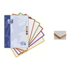 Bloc/recambio OXFORD 5 colores cuadros 80h. 90gr