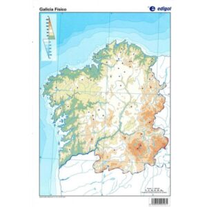 Mapa Mudo Físico de Galicia