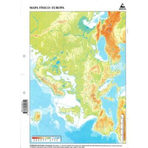 Mapa Mudo Físico de Europa