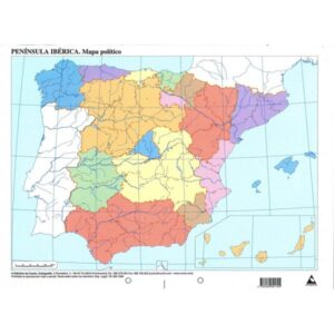 Mapa Mudo Político de la Península Ibérica