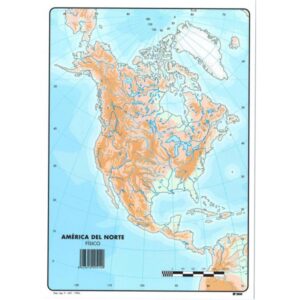Mapa Mudo Físico de América del Norte
