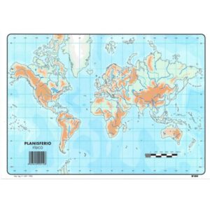 Mapa Mudo Físico de Planisferio