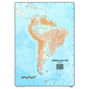 Mapa Mudo Físico de América del Sur