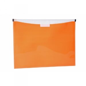 Bolsa A4 Cremallera c/bolsillo:Naranja
