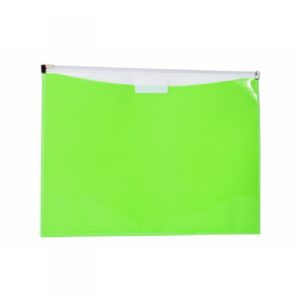 Bolsa A5 Cremallera c/bolsillo:Verde