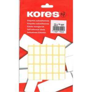 ETIQUETA KORES 780012 EN SOBRE DE 12×18 mm