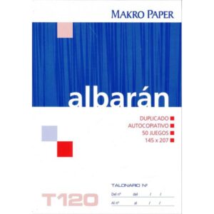 Talonarios Albaranes Makro Paper Papel Autocopiativo Duplicado