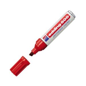 Edding 500 Marcador Permanente Punta Biselada Trazo 2-7 mm Rojo