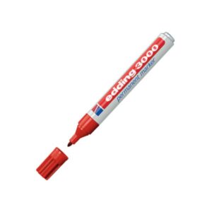 Edding 3000 Marcador Permanente Punta Redonda Trazo 1,5-3 mm Rojo
