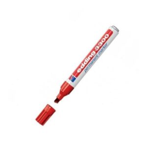 Edding 3300 Marcador Permanente Punta Biselada Trazo 1-5 mm Rojo