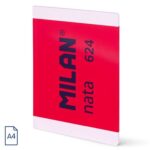 Cuaderno A4 encolado, papel cuadriculado, 48 hojas de 95 gr/m, colección MILAN nata 624 since 1918, rosa