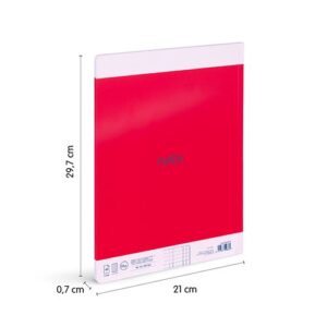 Cuaderno A4 encolado, papel cuadriculado, 48 hojas de 95 gr/m, colección MILAN nata 624 since 1918, rosa