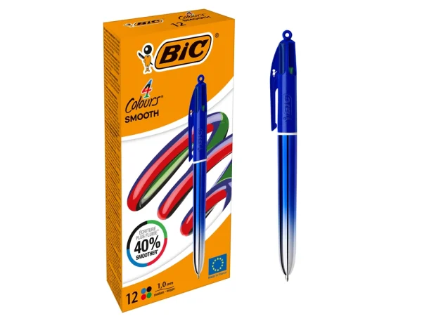 BOLIGRAFO BIC 4 COLORES SMOOTH GRADIENT AZUL - Imagen 3