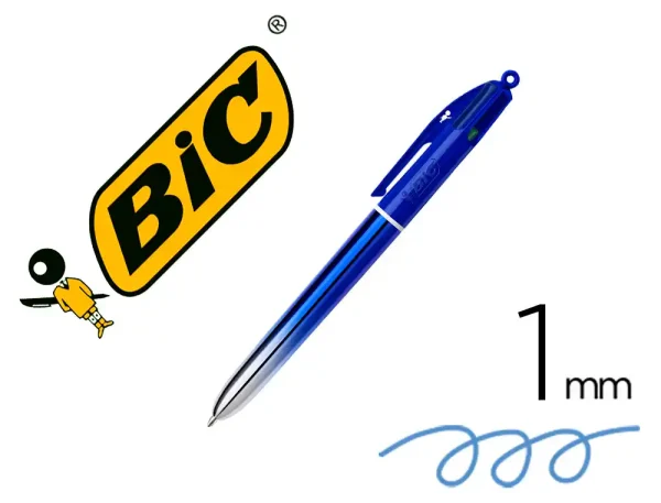 BOLIGRAFO BIC 4 COLORES SMOOTH GRADIENT AZUL - Imagen 2