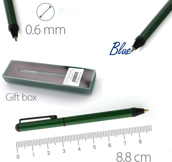 Mini Bolígrafo Dynamic Colors, Especial Para Llevar en Tu Cartera o Agenda – Cierre por Mecanismo de Giro con Clip y Cuerpo Metálico, Tinta Azul en Caja Individual - Imagen 7