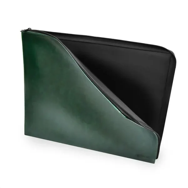DOSSIER CREMALLERA PIEL DYNAMIC COLOR VERDE A4 FOLIO