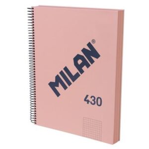 MILAN Cuaderno A4 TD cuadricula 120 h 430 Rosa