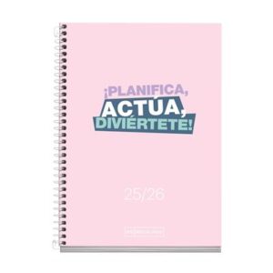 Agenda Escolar Miquelrius Activa Semana Vista Write Rosa 25_26