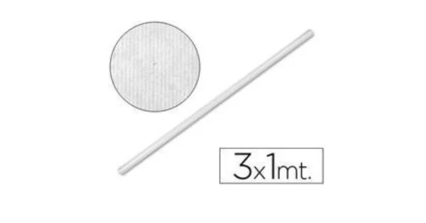 ROLLO PAPEL KRAFT 1X3 BLANCO