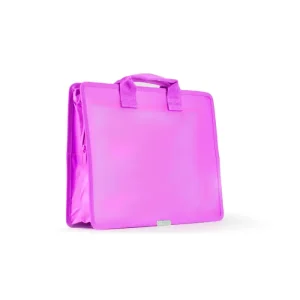 Maletin con cremallera color fucsia 360x260x90mm