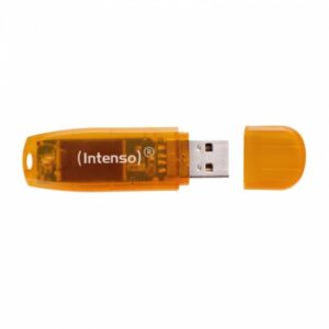 PENDRIVE 64GB USB2.0 INTENSO RAINBOW NARANJA