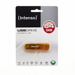 PENDRIVE 64GB USB2.0 INTENSO RAINBOW NARANJA