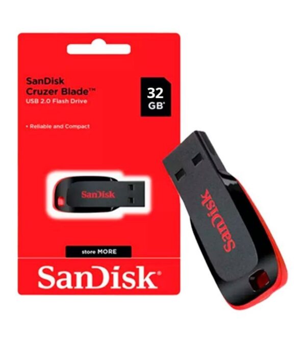 PENDRIVE USB 2.0 Flash Drive SanDisk 32 GB Cruzer Blade