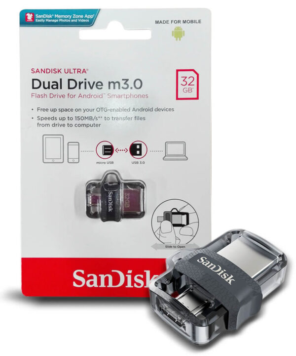 Pendrive OTG Sandisk 32Gb, Dual USB 3.0