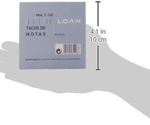 Taco de notas Loan – 10 x 10 cm – 500 hojas – Color blanco