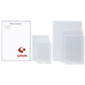 FUNDA PORTACARNET PLASTICO PVC 60 x 95 MM. NIF – TARJETAS 200mc