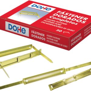 Fasteners Metálicos Dorados para Encuadernación – Con Lengüeta y Pasador