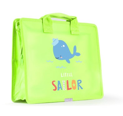 MALETIN CREMALLERA MANOLITO/MANOLITA LITTLE SAILOR VERDE - Imagen 2