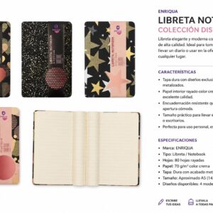 Cuaderno BLACK&ROSE A6 Rallado