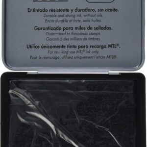 Tampón metálico de sellar, 109 x70 mm, color negro