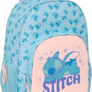 Mochila Escolar STITCH OHANA Adaptable a Carro 33x14x42 cm